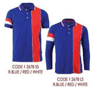 Baju Tshirt POLO Lacoste Royal Blue/Red/White 2678