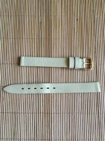 KALLE White Genuine Calf Leather Watch Strap 10mm