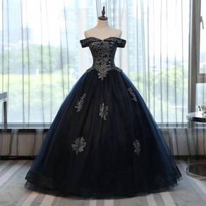 Glitter Blue gold red Wedding Prom Dress RB0501