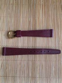 LOIUS MARTIN Red Calf Leather Watch Strap 14mm
