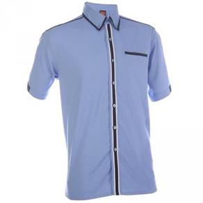 Baju Korporat F1 Lelaki F13210 Light Blue/NavyBlue