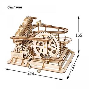 DIY Spinning Waterwheel Marble Wooden Model Kits