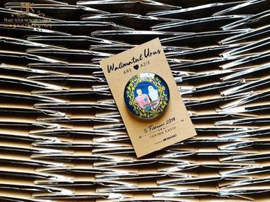 Doorgift Kahwin Glass Magnet Gift
