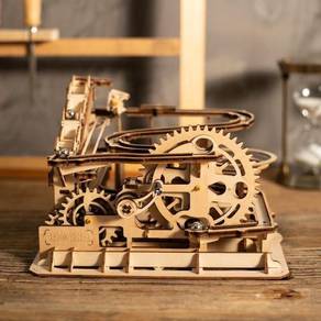 DIY Spinning Waterwheel Marble Wooden Model Kits