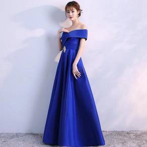 Blue wedding prom evening dress gown RBP1045