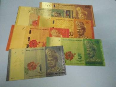 Rare Currency Gold Plated Bank Note Set