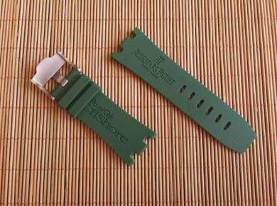 AUDEMARS PIGUET 28mm Army Green Rubber Watch Strap