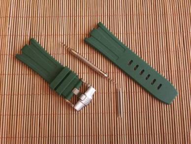 AUDEMARS PIGUET 28mm Army Green Rubber Watch Strap