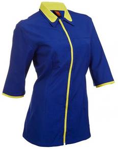 Baju Korporat Female F12308 Royal Blue/Yellow