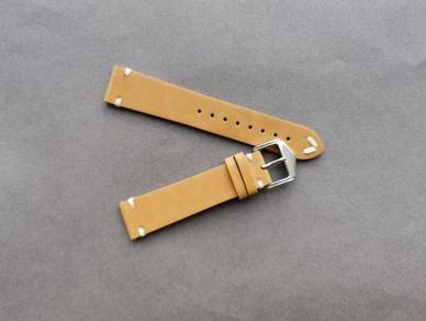 Italian Calfleather 20mm Natural Brown Watch Strap