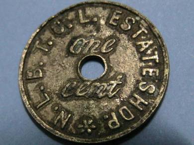 British North Borneo Brass 1 Cent N.L.B.T.C.L