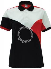 Baju Tshirt POLO Lacoste Black/Red/White