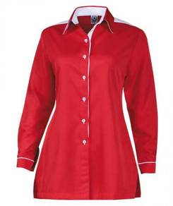 Corporate Uniform F1 Long Sleeve FF6146 RED WHITE