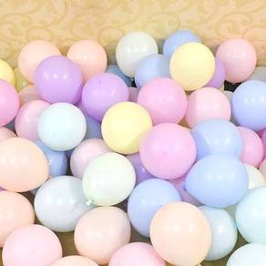 100 pcs macaron purple pink blue yellow balloons