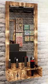 Mirror wall table make up dresser hair salon 6