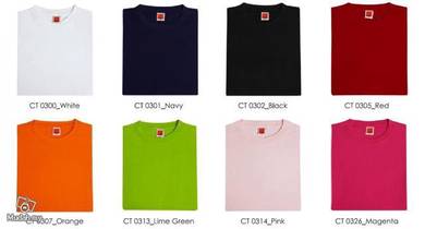 T Shirt Round Neck Standard Cotton Plain Fe CT03XX