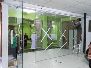 DINDING KACA TAHAN PECAH l glass wall