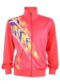 Baju Jaket Sweater Sukan Track Top RED Yellow
