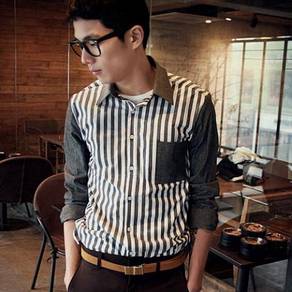X0524 KEMEJA KELABU GREY FORMAL CASUAL MAN SHiRT