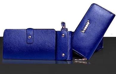[PROMO] 3-in-1 Blue Clutch Bag Card Key Holder Beg