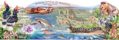 Miniature Sheet Proferate Rivers In Malaysia 2018