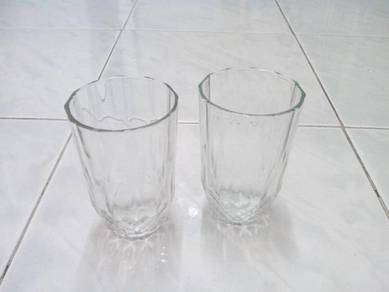Glass for drinks with crystal design set of 2