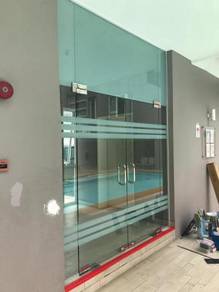 FROSTED STICKER INSTALL l pasang pelekat kabur