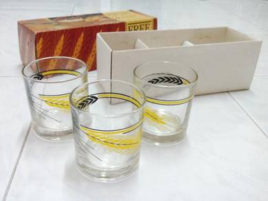 Vintage glass cup new with box