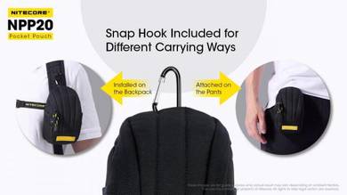 Nitecore npp20 pocket pouch organizer snap hook