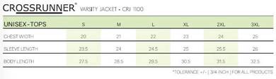 Varsity jacket colour red crj1101