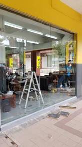 DINDING KACA l glass wall install