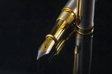 Antique Fountain pen, stainless, iridium nib