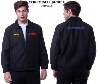 Executive Corporate Jacket color Black, Pattern B