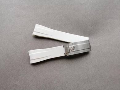 Daytona 20mm White Rubber Watch Strap