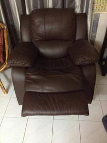 Original Leather Recliner Brown color sofa