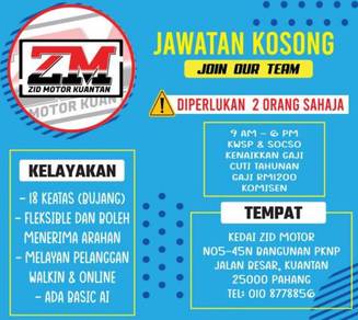 Jobs available in Pahang - Mudah.my