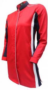 Baju Korporat Muslimah Labuh FC1093 Red Navy Blue