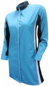 Baju Korporat Muslimah Labuh FC1093 Cyan Black