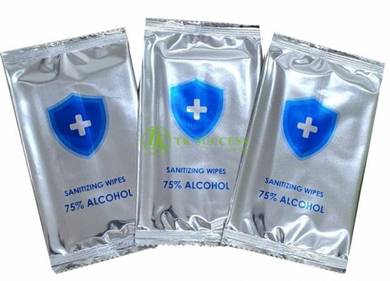 Sanitizer Wet Wipes Alcohol 75% kill germ 50pc