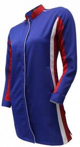 Baju Korporat Muslimah Labuh FC1093 Blue Red White