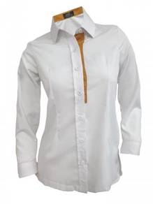 Baju Korporat Female FC992 White Light Brown