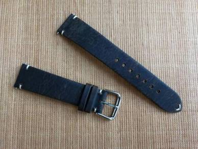ITALIAN Walnut Brown Calfskin Leather Watch Strap