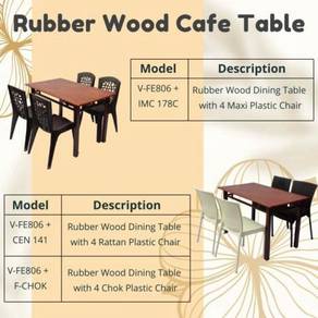 Mamak / Restaurant / Dining Table - Rubber Wood