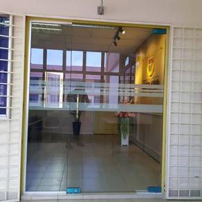 GLASS DOOR INSTALL l pintu kaca tahan pecah