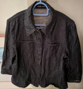 Trans work Japan brand ladies woman blouse denim
