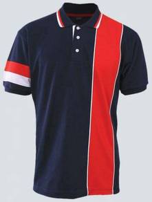Baju Tshirt kolar POLO Lacoste Navy Blue/Red