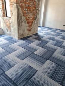 INSTALL TILE CARPET l karpet pejabat bercorak