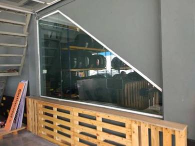 PSAANG DINDING KACA l glass wall install