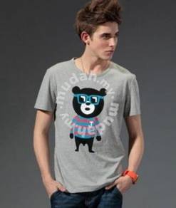 Cool Bear Sunglasses Short Sleeve T Shirt (Grey)