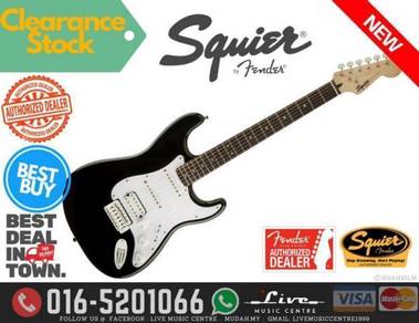 Squier bullet strat electric guitar (black)
